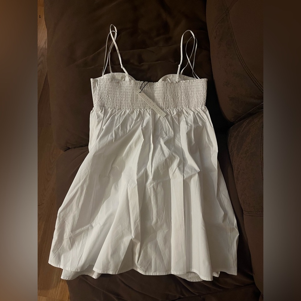 Susana Monaco White Spaghetti Strap Dress Medium Size:10